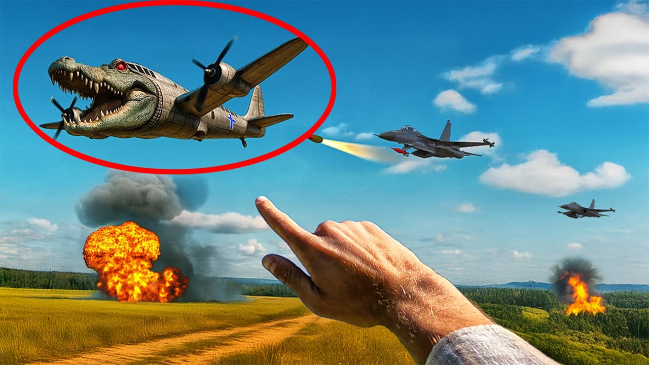 Bombardino Crocodilo'nun savaş uçakları tarafından kovalandığını görürseniz, ona yardım edin!