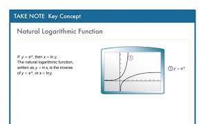 Algebra 2 7-6 Natural Logarithms: Problem 1 - Simplifying a Natural Logarithmic Expression