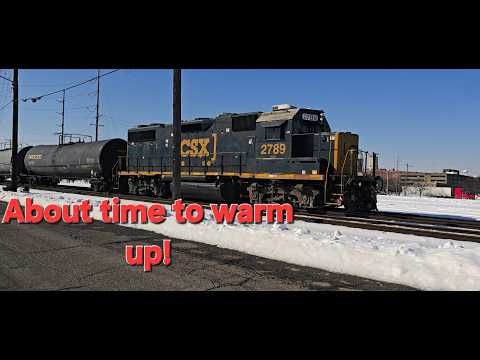 Guy Walks Out Infront of Train, and the Warm Up Starts as the Snow Melts