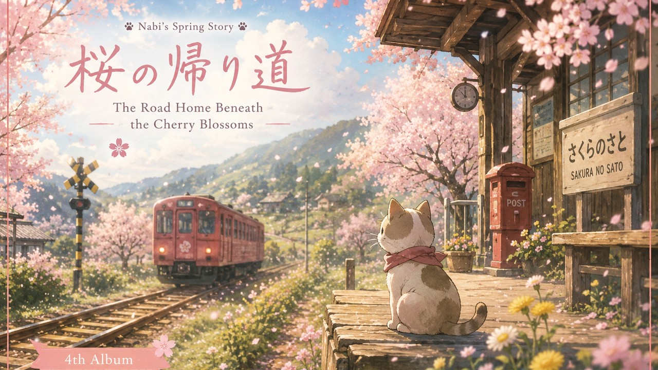 Lo-Fi 桜の舞う駅のホームで 🌸 春の面影を感じる温かい StudyMusic