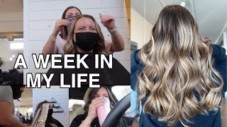 A WEEK IN THE LIFE OF A HAIRSTYLIST |  COME TO WORK AT THE SALON WITH ME