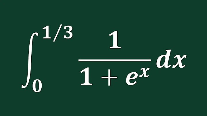 【詳細解題動畫】提要 [★積分]：Evaluate ∫ 1/(1 + e˟) dx, Upper Limit = 1/3 & Lower Limit = 0｜授課老師：中華大學土木系呂志宗特聘教授