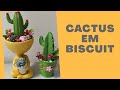 Aprenda como fazer 2 tipos de Cactus em biscuit super facil e rápido.