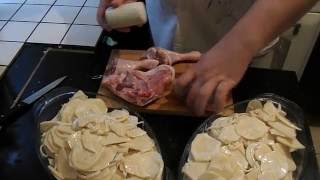 Как приготовить ленивый ужин. Картошка запеченая с окорочками Как приготовить ленивый ужин. Картошка запеченая с окорочками