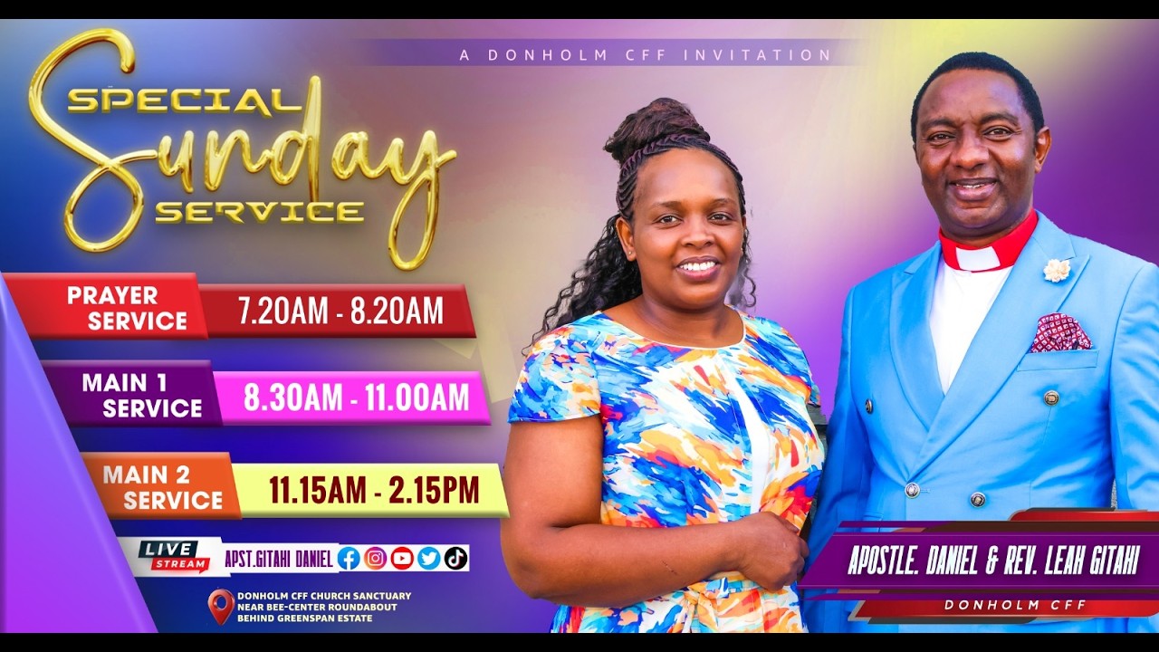 CHURCH MEMBERS || APOSTLE GITAHI DANIEL || SUNDAY SERVICE - MAIN ONE || DONHOLM CFF || 08, 03, 2026