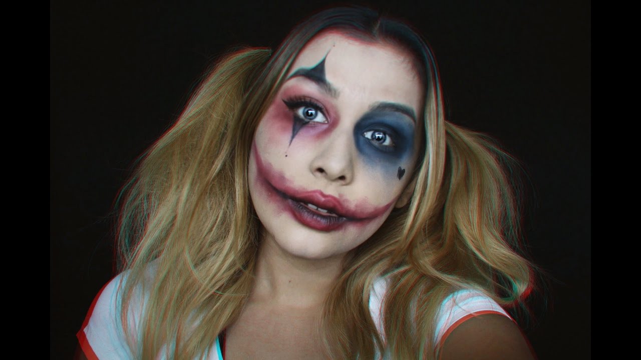 The Joker Harley Quinn Inspired Makeup Look EASY DIY Monika