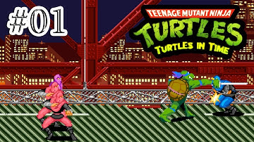 Teenage Mutant Ninja Turtles 4 - Turtles in Time (SNES) - Part 1 [HD]