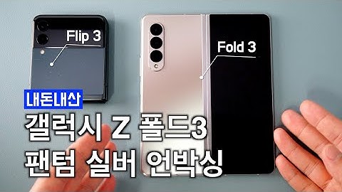 갤럭시 Z 폴드3 팬텀실버 언박싱, Z플립3 그린과 비교