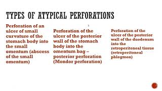 Lecture: Perforation stenosis