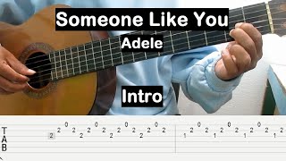 Someone Like You Guitar Tutorial Intro (Adele) Guitar Tab Guitar Lessons for Beginners