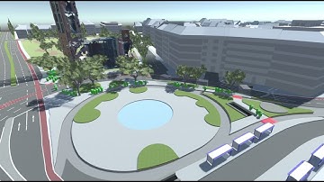 Traffic Agent Simulation based on Unity NavMesh