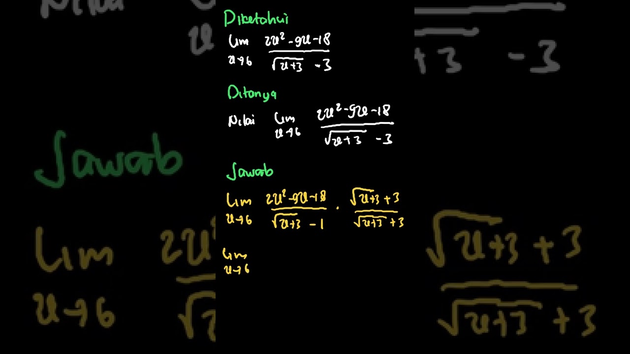 Nilai lim x to6 frac 2x 2 9x 18 sqr PR Matematika U Kelas nilai-lim-x-to6-frac-2x-2-9x-18-sqr-pr-matematika-u-kelas