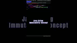Code to Test Java String Immutability Concept #java #shorts #immutability #programmingshorts
