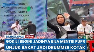 Begini Jadinya bila Mentri PUPR Basuki Hadimuljono Unjuk Bakat Jadi Drummer Kotak