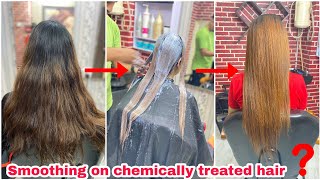 How to: Smoothing/Straightning/Rebonding on chemically treated Hair/ damage Hair/Tutorial/easy way. screenshot 2