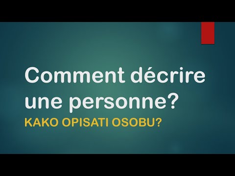 Video: Kako opisati neugodnu osobu?