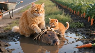 Download Lagu Mama Cat and Kitten Rescue Capybara from Dangerous Mud Pit | Cat Videos | Kucing Cute Cat Meow Meow MP3 Download Lagu Mama Cat and Kitten Rescue Capybara from Dangerous Mud Pit | Cat Videos | Kucing Cute Cat Meow Meow MP3
