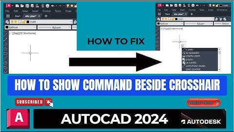 How To Show Command Beside Crosshair | AutoCAD 2024 | Dynamic input Setting