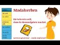 Free German grammar: modal verbs  Modalverben - Wollen - Teil 7