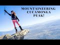 Mountaineering cucamonga peak ice wind snow redemption