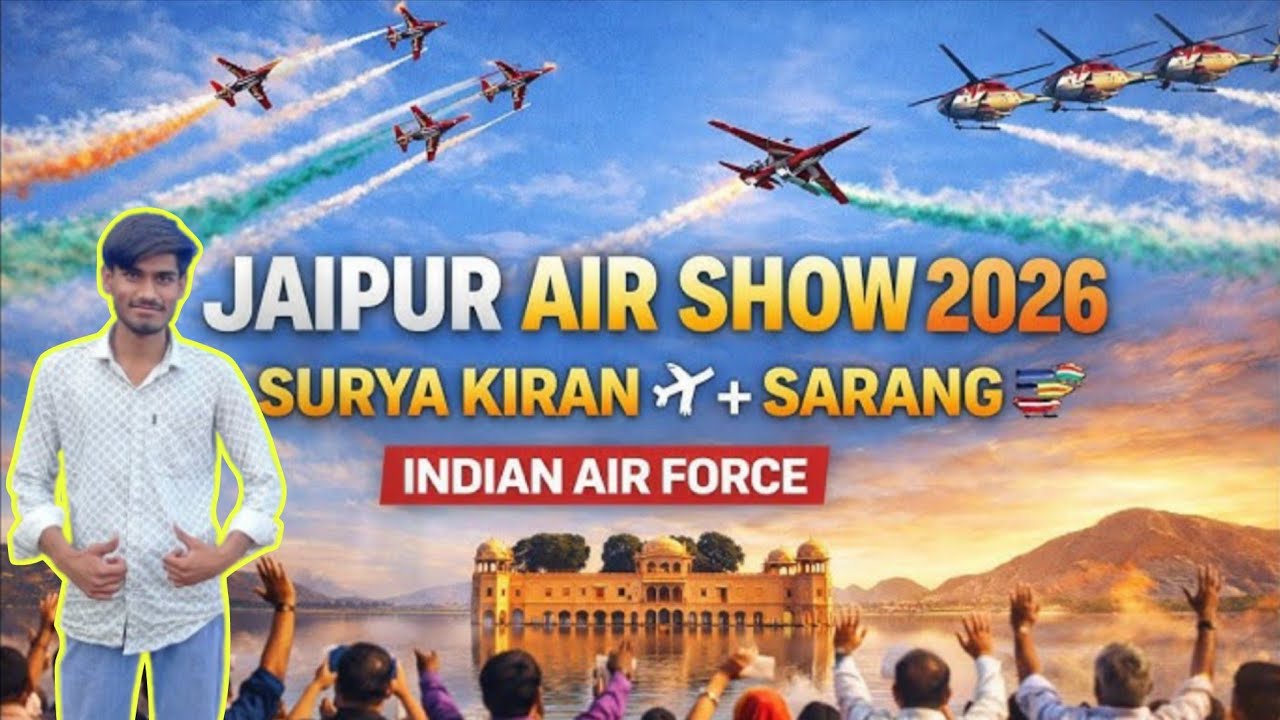 Live showair show 🔥 22 February 2026 का ऐतिहासिक aerial spectacle LIVE from Jaipur ✈️