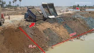 Amazing New Project Pushing Soil Deleted  On Deep Water, Process By  Dump Trucks by Bulldozer Local 667 views 12 days ago 20 minutes