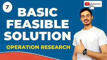Basic feasible solution linear programming | Operation Research Course by Ronak Jain