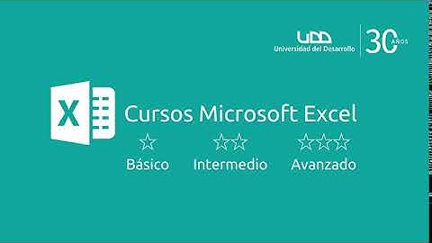 Curso Excel (Básico, Intermedio, Avanzado) - Universidad del Desarrollo