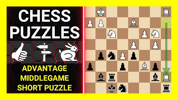 Chess Puzzles to Practice. Themes: Advantage, Middlegame, Short puzzle. Learn Chess