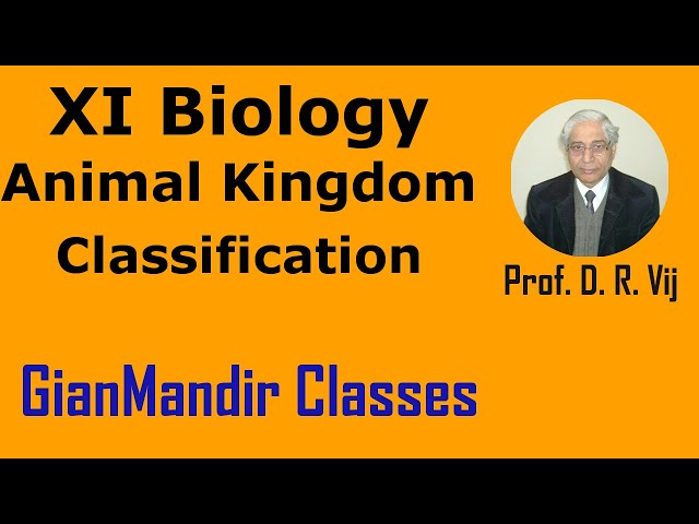 XI Biology | Animal Kingdom | Classification by Taranjeet Sir