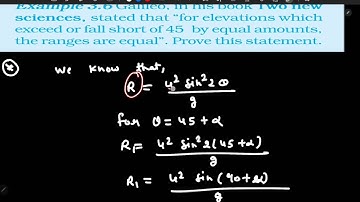 Example 3.6 | Motion in a Plane | Class 11 Physics | NCERT Solution | Sadhana Classes