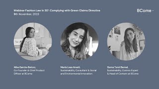 Webinar Fashion Law in 30': Complying with Green Claims Directive