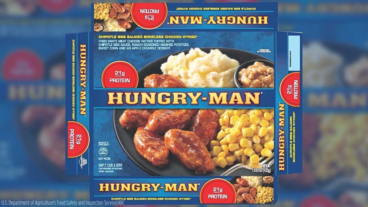 newspaper mockup New salmonella alert: Hungry Man frozen meal