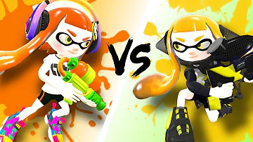 スプラトゥーン アニメ バトル インクルー VS 3号 