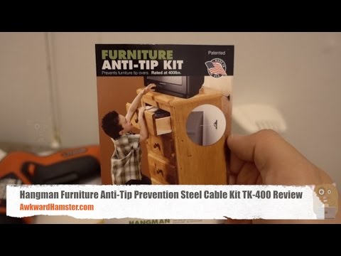 Hangman Furniture Anti Tip Prevention Steel Cable Kit Tk 400 Anti Tip Prevention Steel Cable Kit