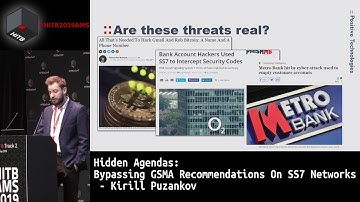 #HITB2019AMS D1T2 - Hidden Agendas: Bypassing GSMA Recommendations On SS7 Networks - Kirill Puzankov