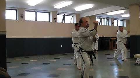 Double forearm block