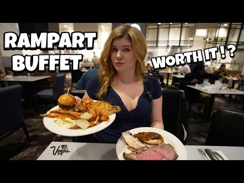 I Tried Rampart's $28 All You Can Eat Dinner Buffet in Las Vegas...