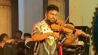 Harivarasanam Violin Performance By Abhijith PS | Drums by Shiva mani at Vaikom Mahadeva Temple