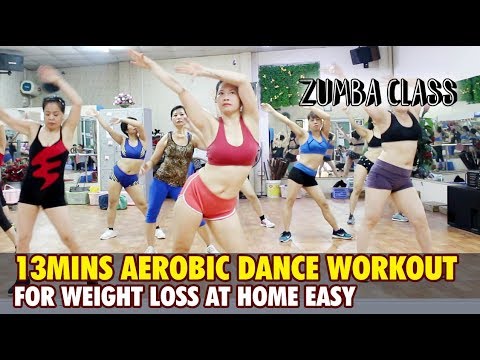 13mins Aerobic dance workout for weight loss at home easy l Aerobic dance workout full video l Zumba