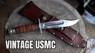 Restoring a Vintage Military Survival Knife - [ Relaxing ]