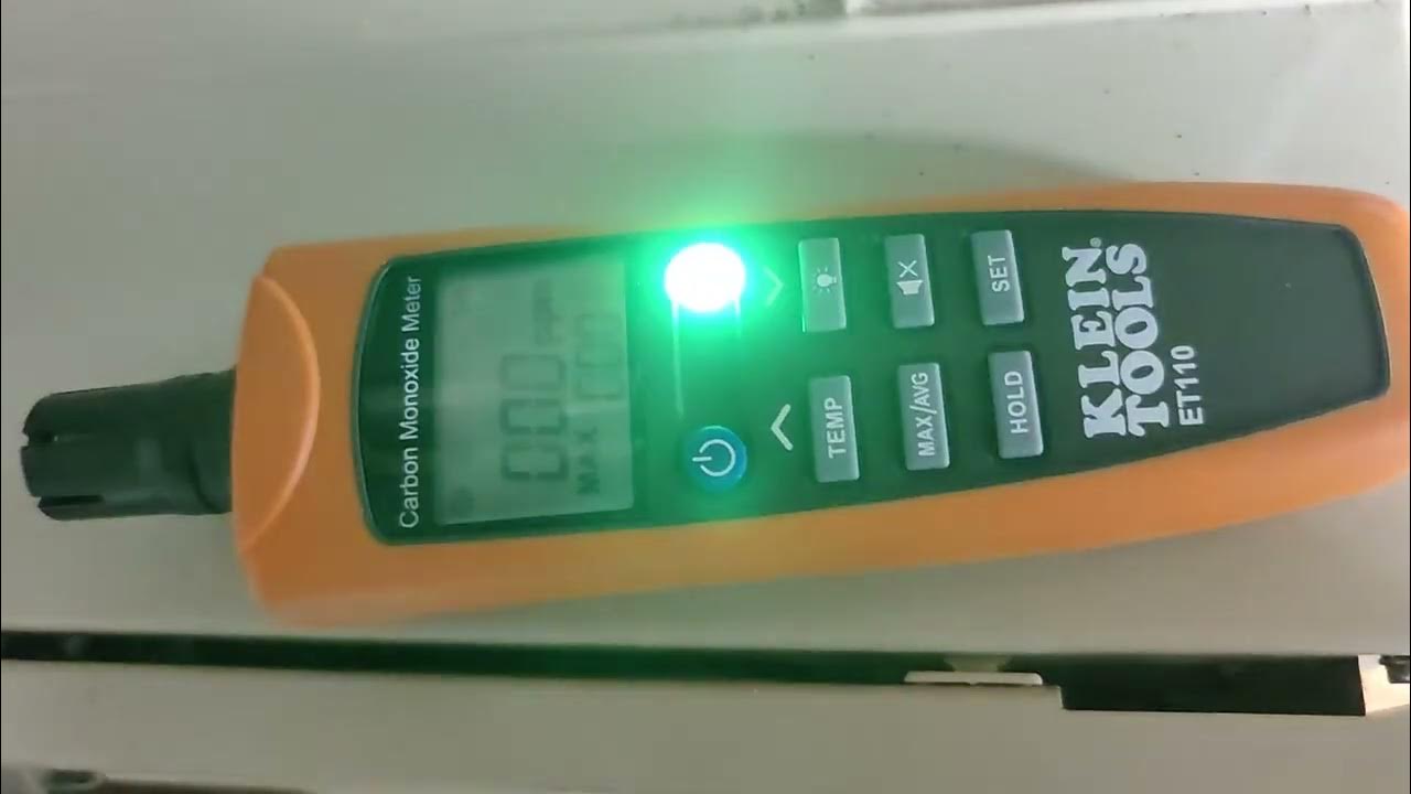 Klein ET110 Carbon Monoxide Tester and Detector - YouTube