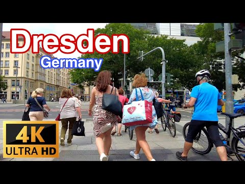 Dresden Germany ??- Walking Tour 4K - July 2022 - Summer Walk 4K