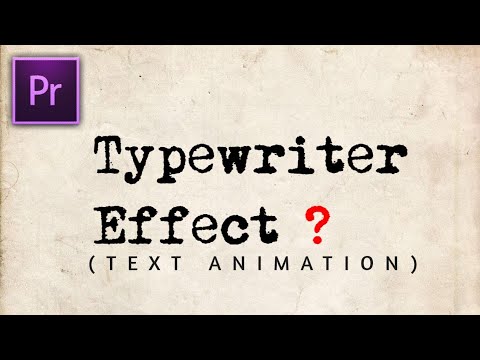 premiere pro typewriter effect