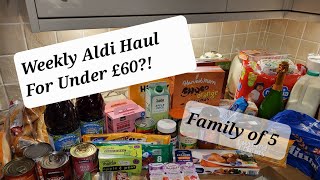 Budget Grocery Haul | Aldi | Under £60 | UK Mum Life | Family of 5 | Meal Plan