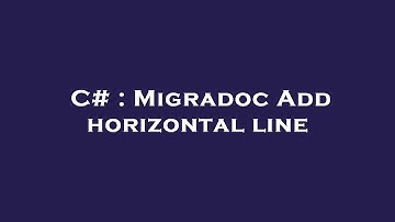 C# : Migradoc Add horizontal line