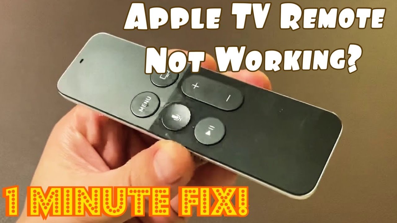 værdighed parkere prototype Apple TV Remote Not Working? 1 MINUTE FIX (TRY THIS FIRST) - YouTube