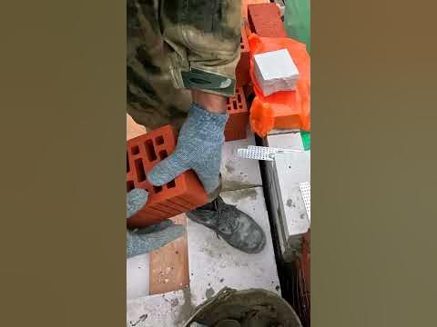 Работа с кирпичом. Working with bricks - YouTube