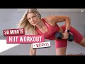 30 MIN SUPER SWEATY HIIT WORKOUT - With Dumbbells, Full Body, No Repeat - (HIIT IT HARDER DAY 3)