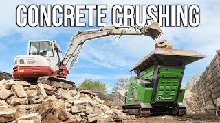 CONCRETE CRUSHER AT WORK! - But how much can it crush?